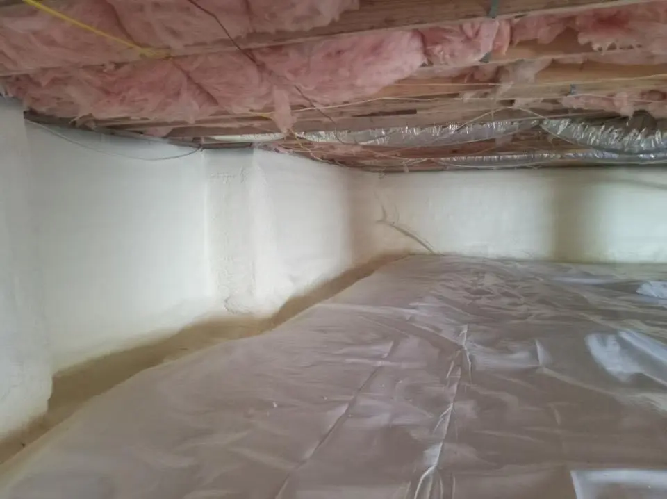 Crawl space encapsulation with closed-cell spray foam for Attic Insulation in Hickory Creek